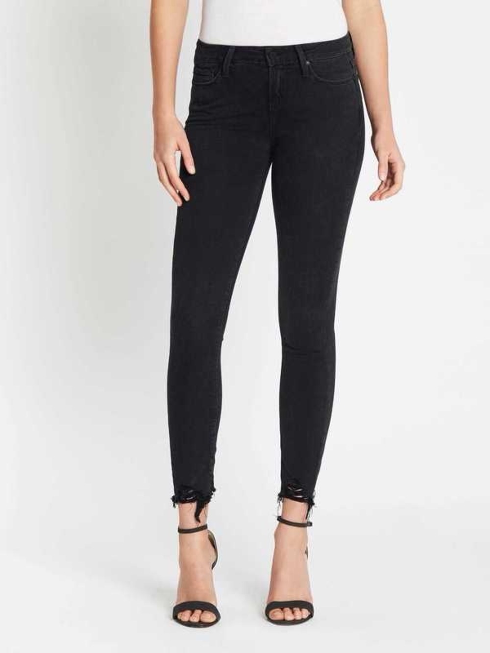 Paige Verdugo Ankle Skinny Jean Size 25 in Black Fog